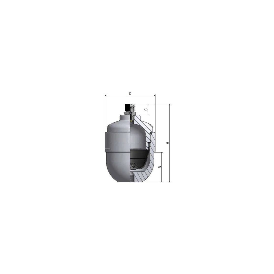 FOX HST Series Diaphragm Accumulator - Repairable