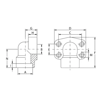Controflange a 90° a Saldare di Tasca Oleo Tecnica