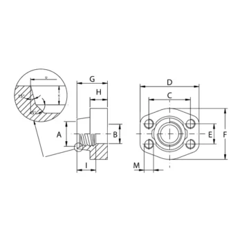 Controflange Filettate “UN” con Filetto Cilindrico con Sede O-ring Oleo Tecnica