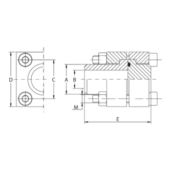 Doppie Flange Cetop con Codolo Cieco e Controcodolo a Saldare di Testa e Set Viti Metriche Oleo Tecnica
