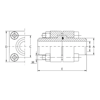 Doppie Flange Cetop con Codolo e Controcodolo a Saldare di Testa e Set Vite Metriche Oleo Tecnica