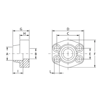 Flange a Saldare di Tasca Tubo Metrico Oleo Tecnica