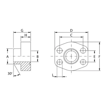 Flange a Saldare di Testa Oleo Tecnica