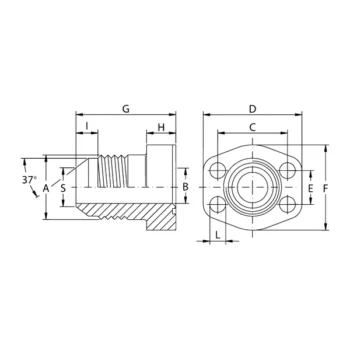 Flange Filettate JIC Oleo Tecnica