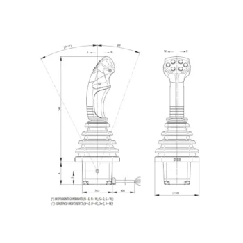 Joystick doppio asse elettrico proporzionale AMI