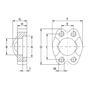 Semiflange Intere con Fori di Fissaggio Filettati Metrici Oleo Tecnica